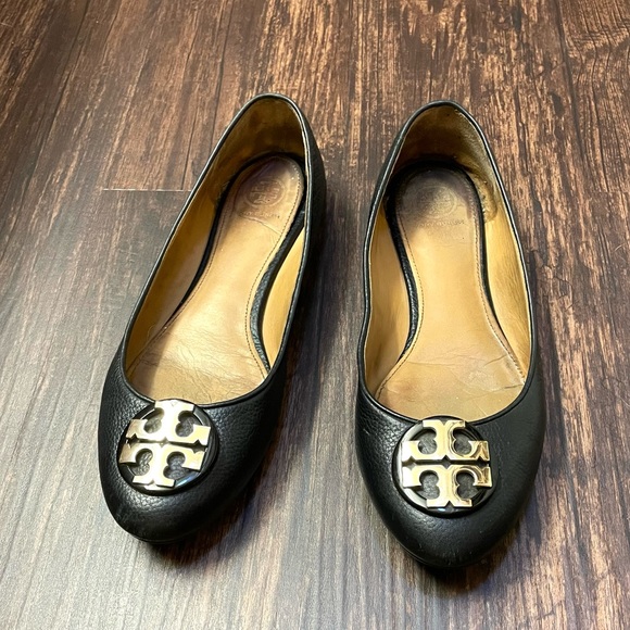 TORY BURCH Leather Ballet Flats - Picture 2 of 5